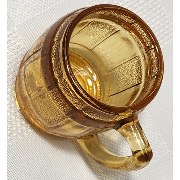 Amber‎ Colored Glass Mini Mug Shot Glass 2.25" Tall - Picture 8 of 14